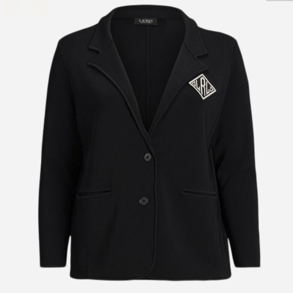 Ralph Lauren Black Embroidered Blazer